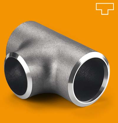 tee piece from steel for pipe system