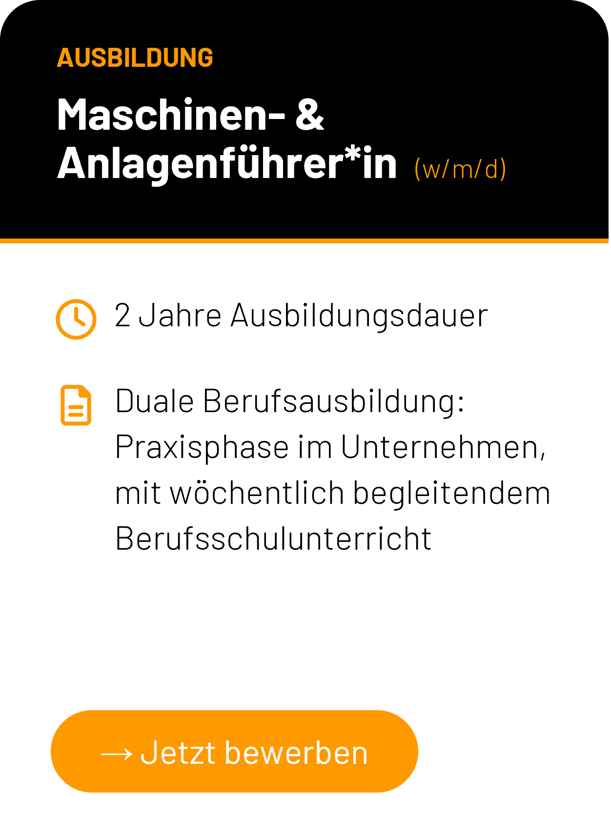 Ausbildung Maschinen- und Anlagenführer (w/m/d)